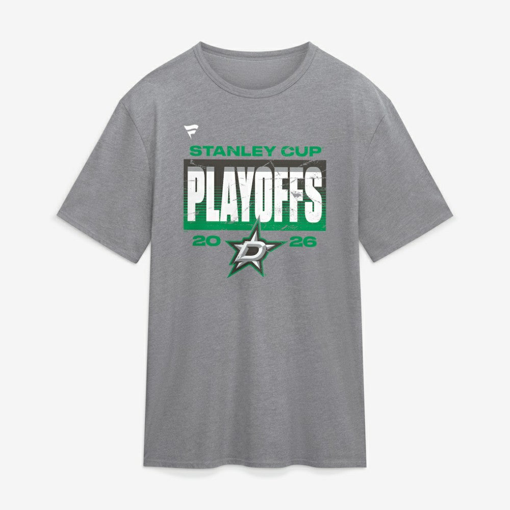 Dallas Stars - Fanatics 2026 Stanley Cup Playoffs Vintage Tri-Blend T-Shirt Athletic Heather Gray