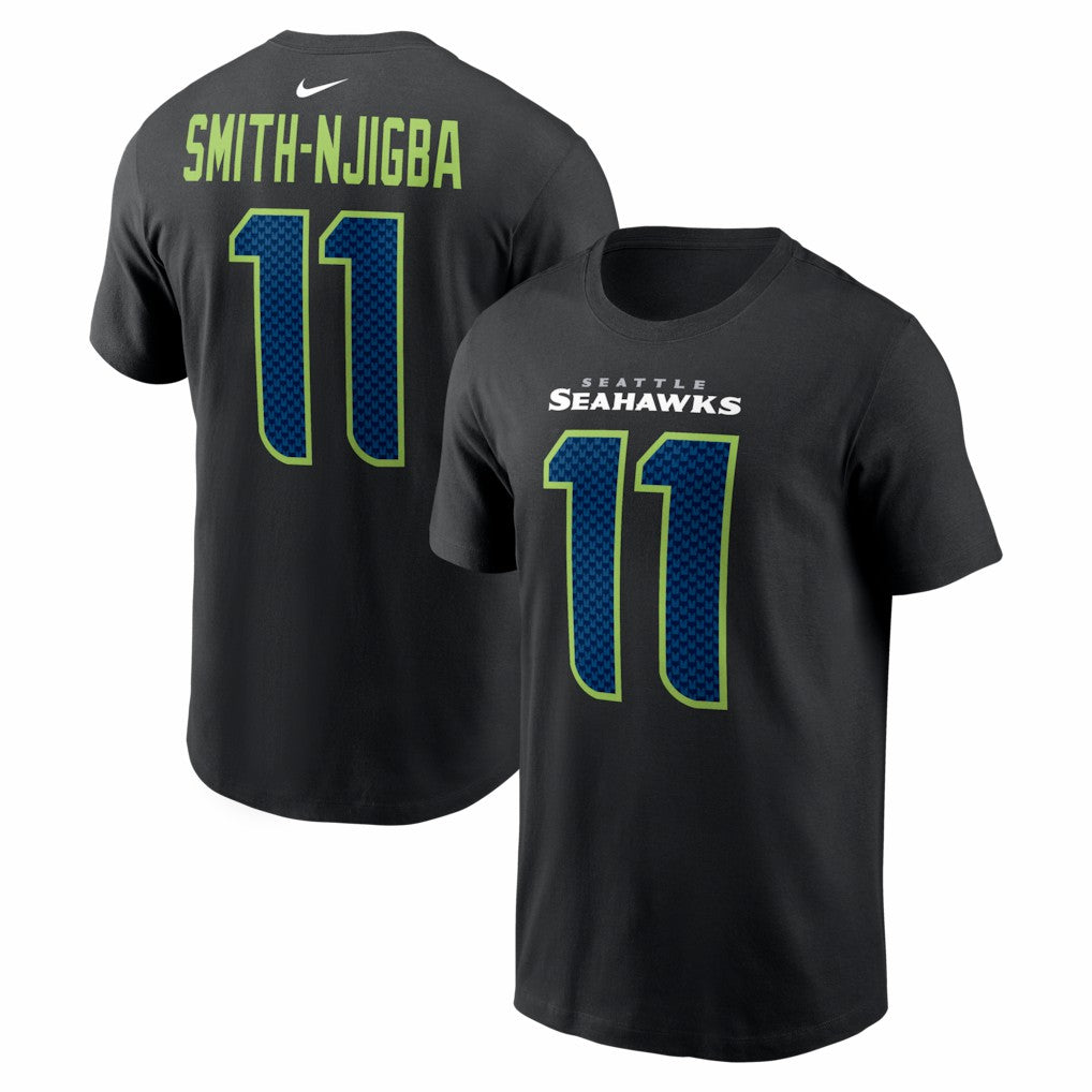 Jaxon Smith-Njigba Seattle Seahawks Carbon Name & Number T-Shirt Black - Nike