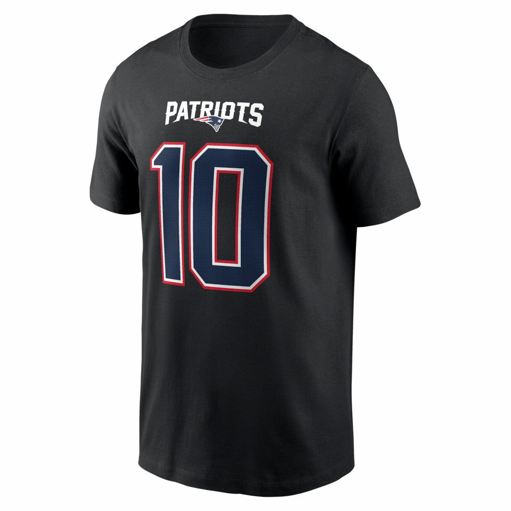 Drake Maye New England Patriots Carbon Name & Number T-Shirt Black - Nike