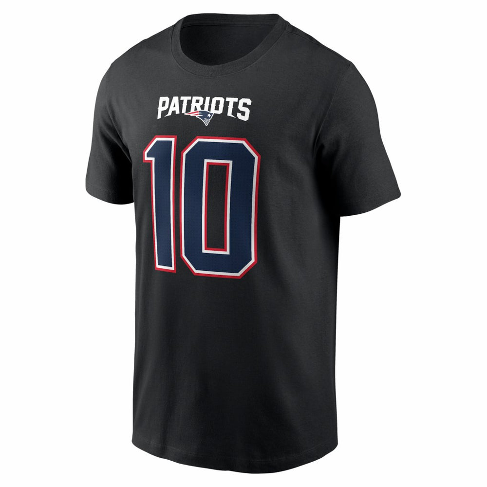 Drake Maye New England Patriots Carbon Name & Number T-Shirt Black - Nike