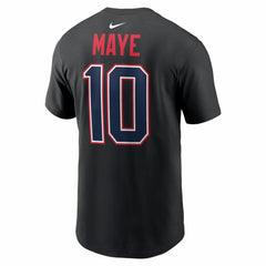 Drake Maye New England Patriots Carbon Name & Number T-Shirt Black - Nike