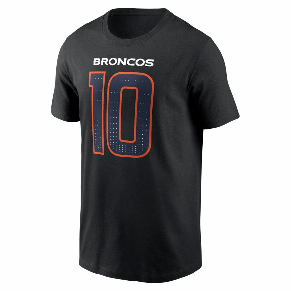 Bo Nix Denver Broncos Carbon Name & Number T-Shirt Black - Nike