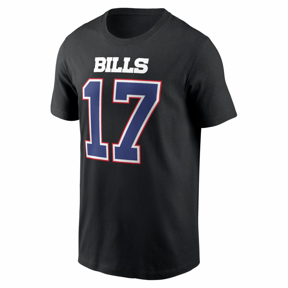 Josh Allen Buffalo Bills Carbon Name & Number T-Shirt Black - Nike