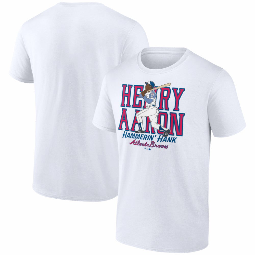 Hank Aaron Atlanta Braves Fanatics Cooperstown Collection Player T-Shirt On Sale
