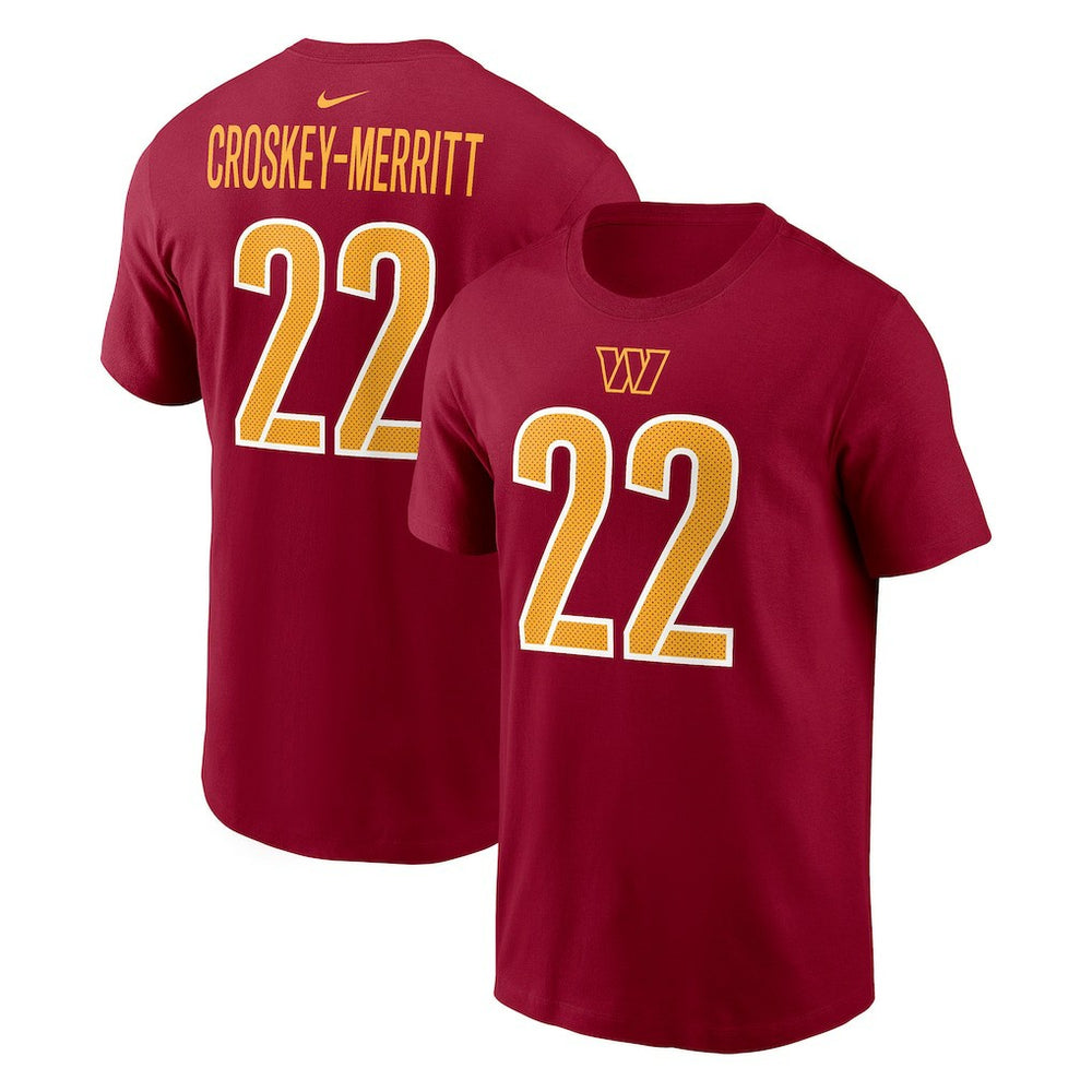 Jacory Croskey-Merritt Washington Commanders Player Name & Number T-Shirt Burgundy - Nike