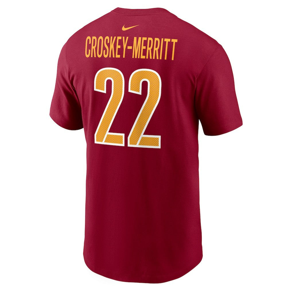 Jacory Croskey-Merritt Washington Commanders Player Name & Number T-Shirt Burgundy - Nike