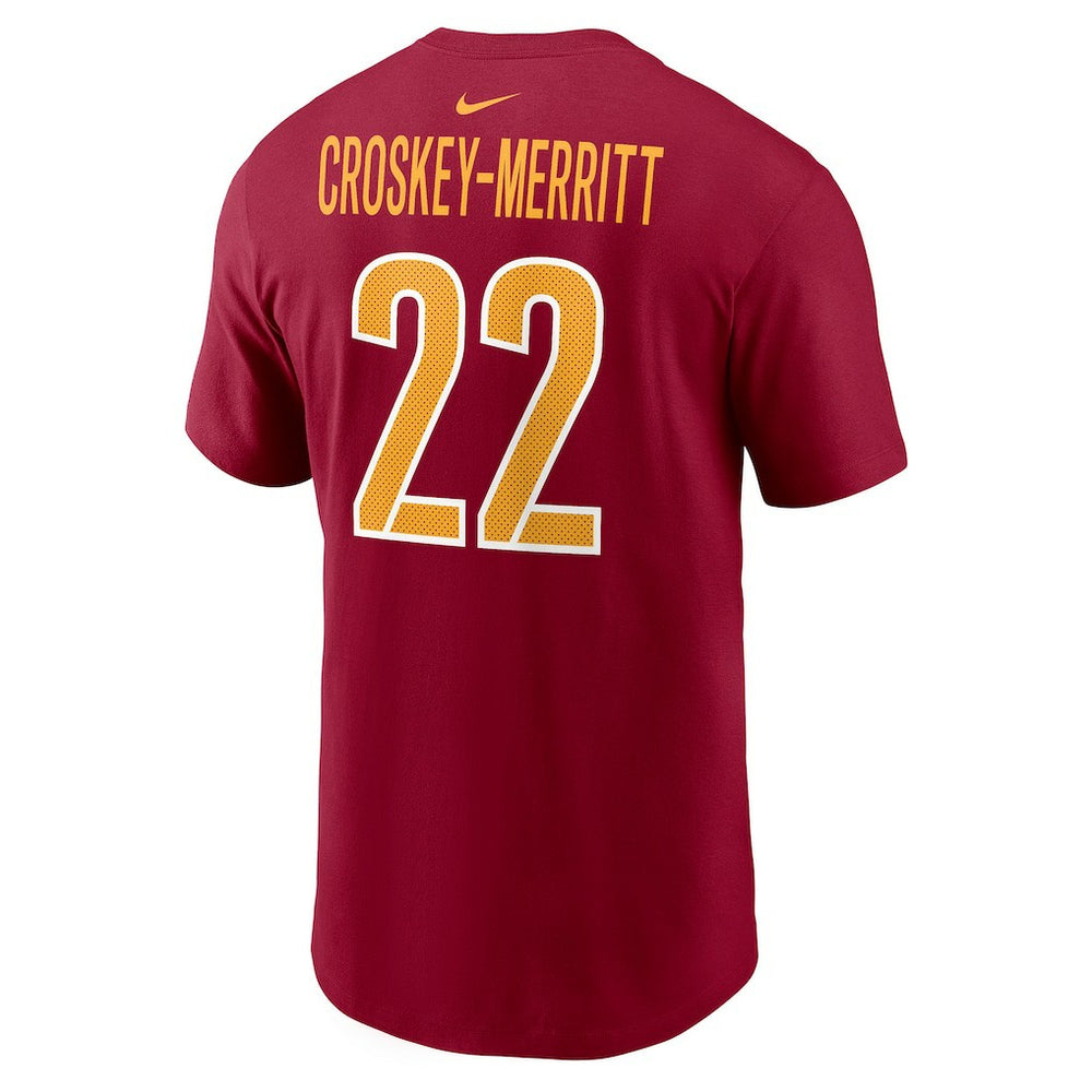 Jacory Croskey-Merritt Washington Commanders Player Name & Number T-Shirt Burgundy - Nike