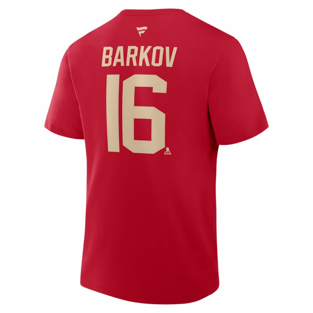 Aleksander Barkov Florida Panthers - Fanatics 2026 NHL Winter Classic Authentic Stack Name & Number T-Shirt Red