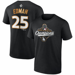 Tommy Edman Los Angeles Dodgers Fanatics 2025 World Series Champions Name & Number T-Shirt discount