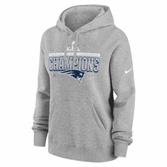 New England Patriots Women's 2025 AFC Champions Locker Room Trophy Collection Club Fleece Hoodie Heather Gray - Nike