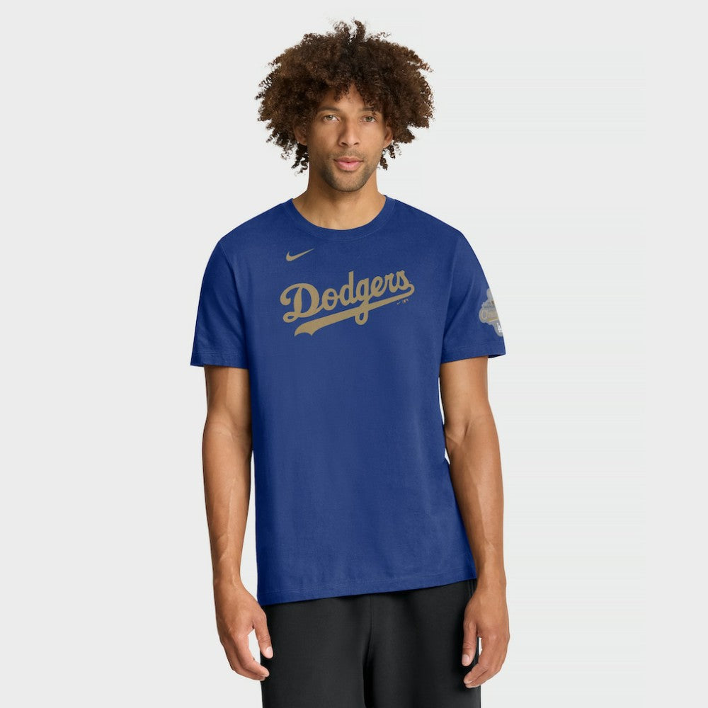 Los Angeles Dodgers Nike 2026 Gold Collection Wordmark T-Shirt for sale