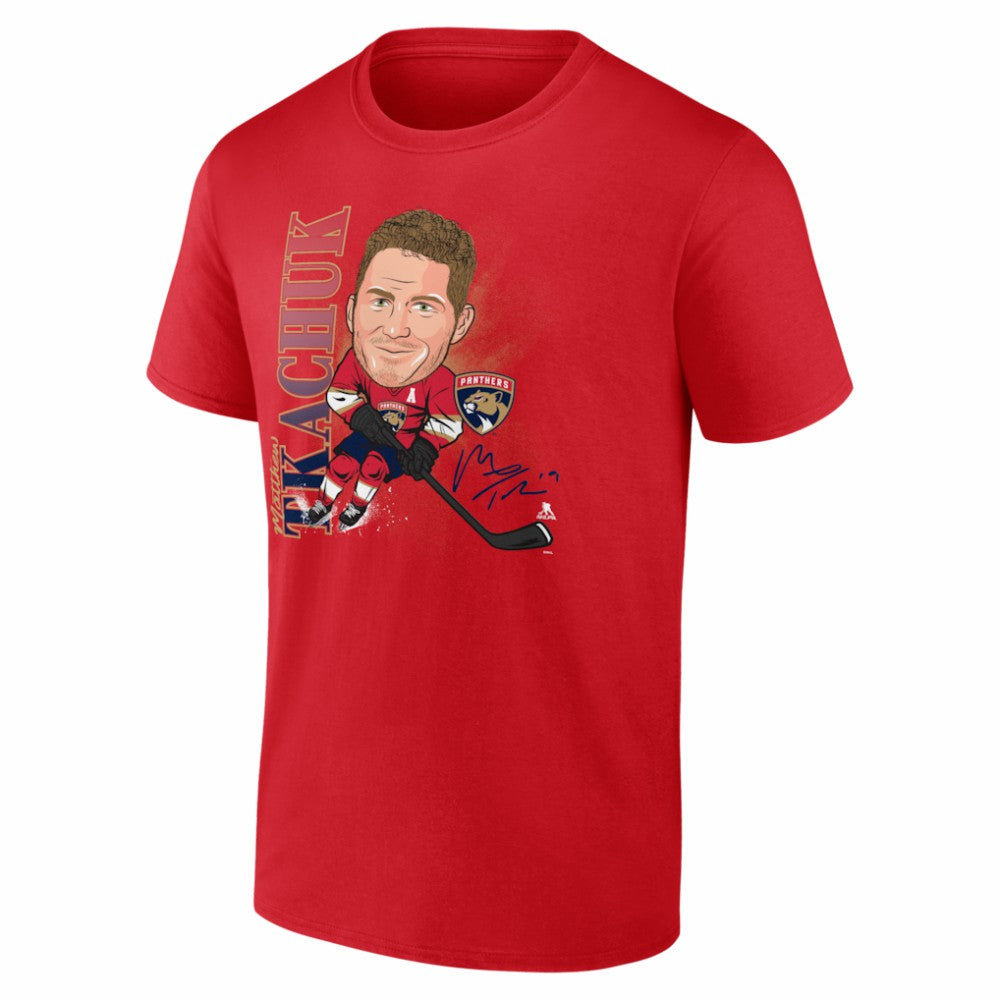 Matthew Tkachuk Florida Panthers - Fanatics Caricature Player T-Shirt Red