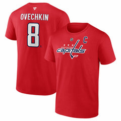 Alexander Ovechkin Washington Capitals Fanatics Authentic Stack Name & Number T-Shirt Red