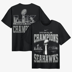 Seattle Seahawks Super Bowl LX Champions Locker Room Trophy Collection Authentic T-Shirt Black - Nike