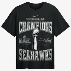Seattle Seahawks Super Bowl LX Champions Locker Room Trophy Collection Authentic T-Shirt Black - Nike