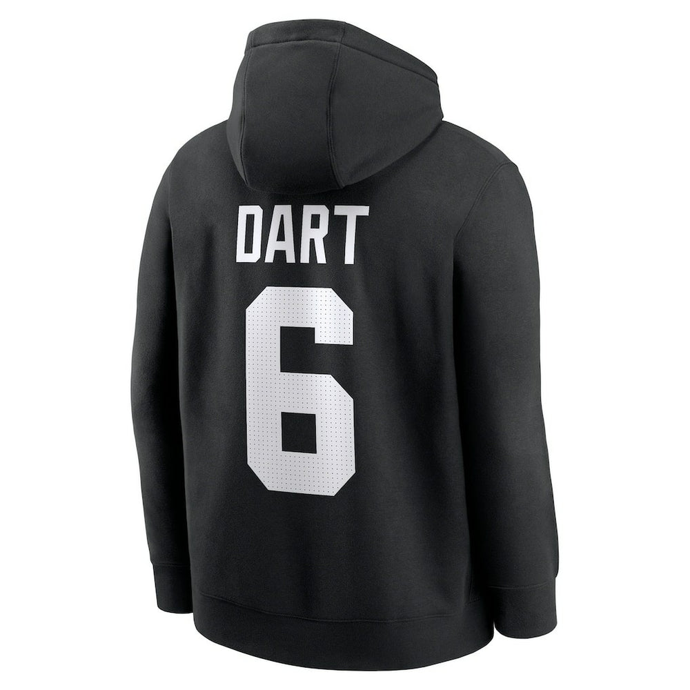 Jaxson Dart New York Giants Player Name & Number Fleece Hoodie Black - Nike