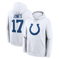 Daniel Jones Indianapolis Colts Player Name & Number Fleece Hoodie White - Nike
