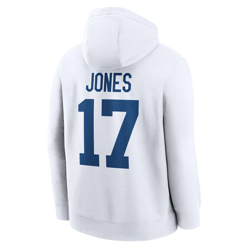 Daniel Jones Indianapolis Colts Player Name & Number Fleece Hoodie White - Nike