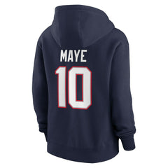 Drake Maye New England Patriots Women's Player Name & Number Fleece Hoodie Navy - Nike