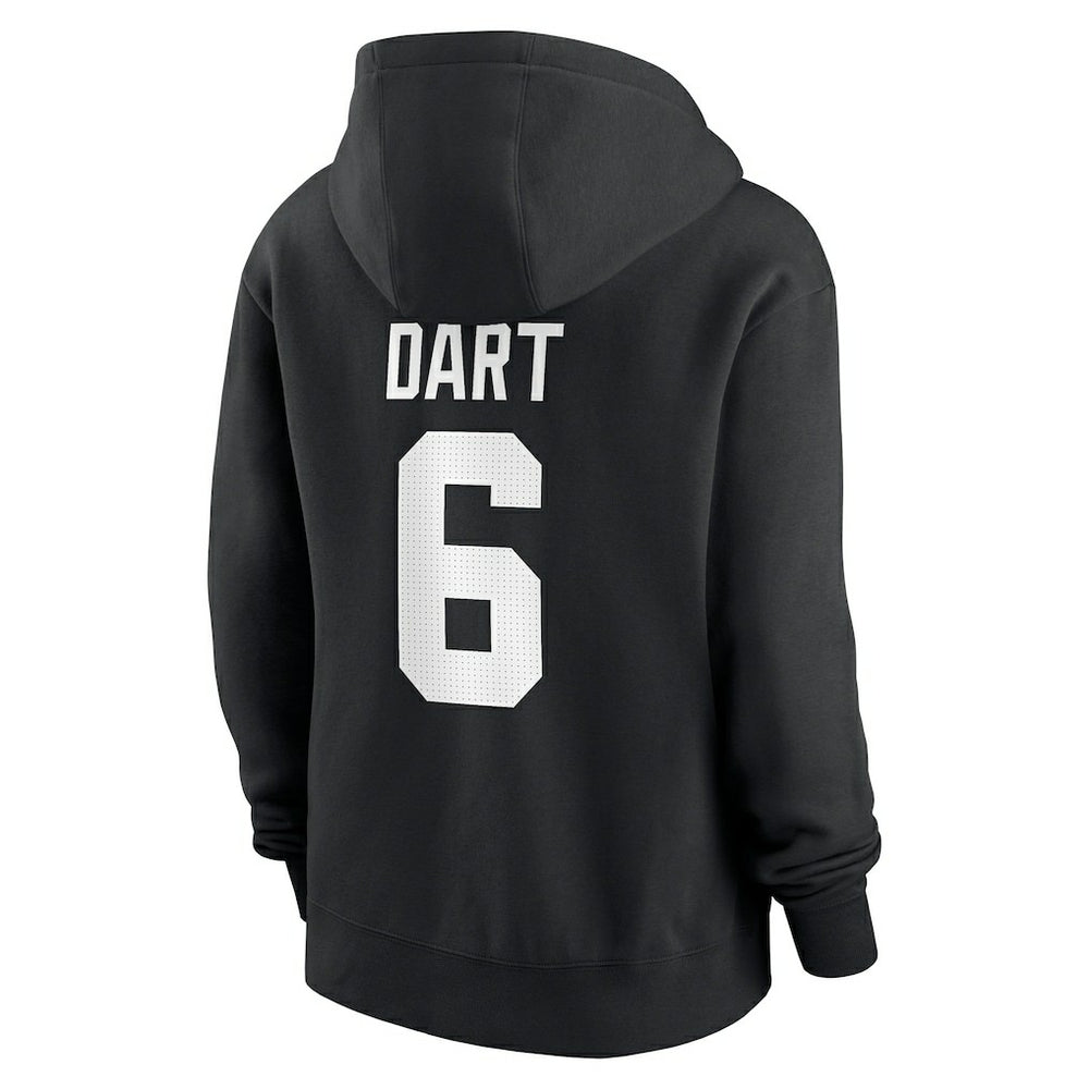 Jaxson Dart New York Giants Women's Player Name & Number Fleece Hoodie Black - Nike