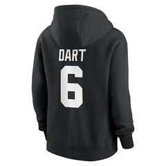 Jaxson Dart New York Giants Women's Player Name & Number Fleece Hoodie Black - Nike