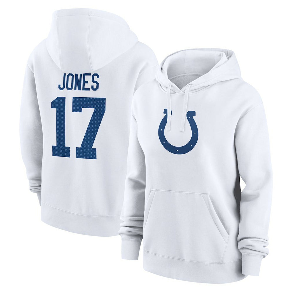 Daniel Jones Indianapolis Colts Women's Player Name & Number Fleece Hoodie White - Nike