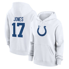 Daniel Jones Indianapolis Colts Women's Player Name & Number Fleece Hoodie White - Nike