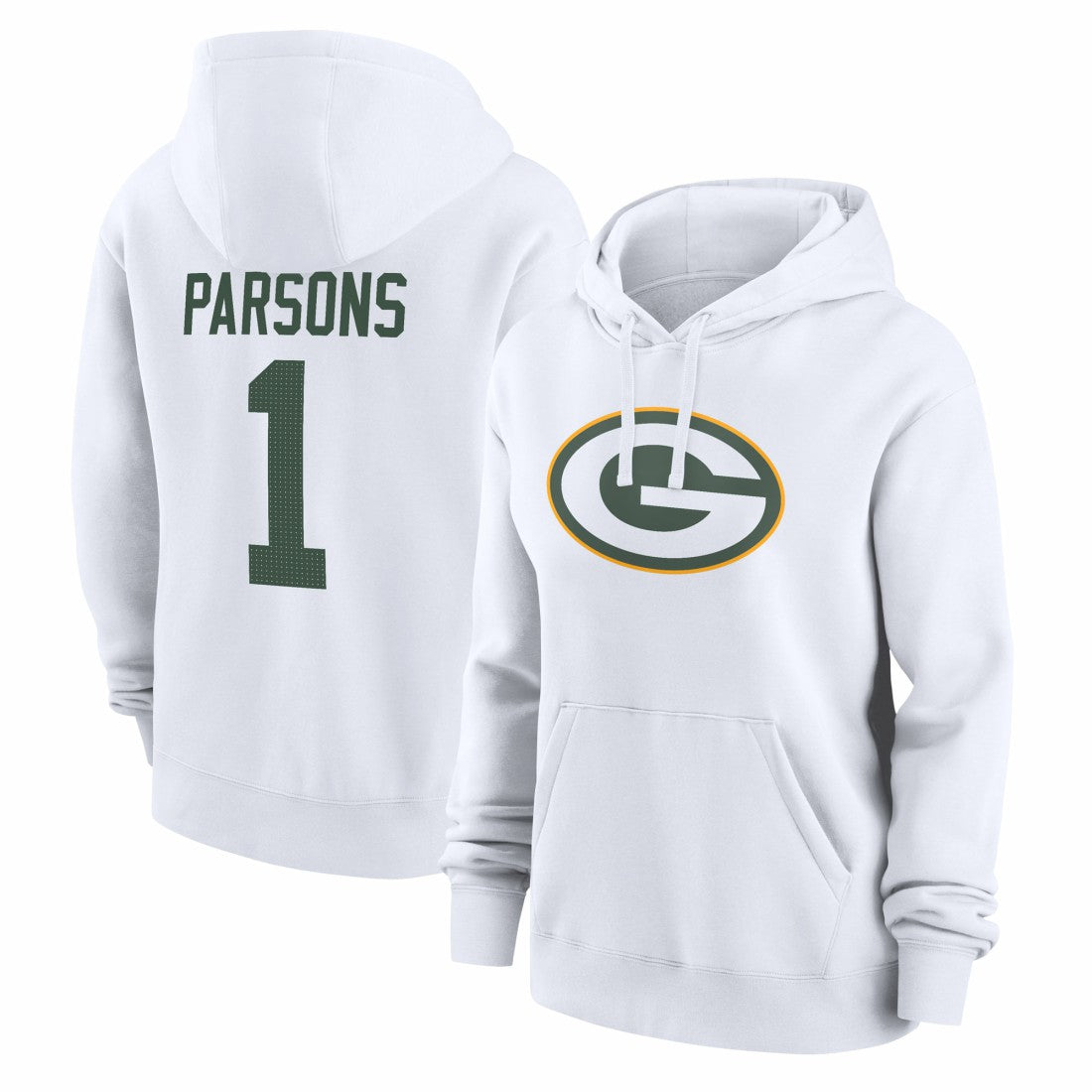 Micah Parsons Green Bay Packers Women's Player Name & Number Fleece Hoodie White - Nike