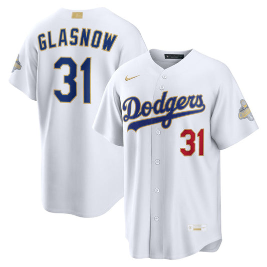 Tyler Glasnow Los Angeles Dodgers Nike 2026 Gold Collection Stadium Jersey - White | MLB Jerseys