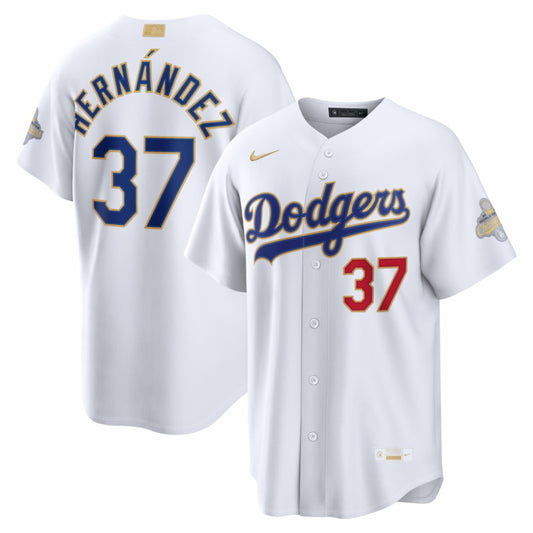 Teoscar Hernández Los Angeles Dodgers Nike 2026 Gold Collection Stadium Jersey - White | MLB Jerseys