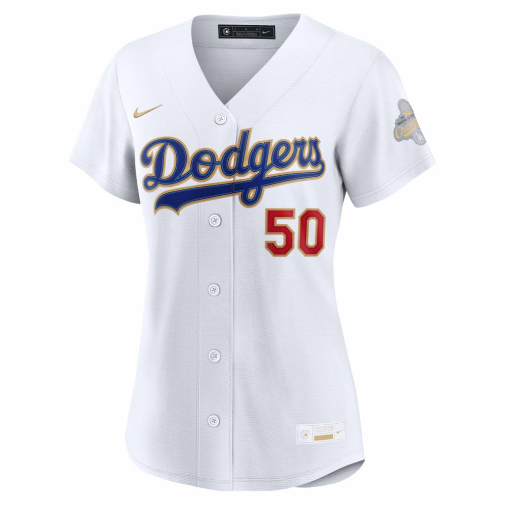Mookie Betts Los Angeles Dodgers Nike Women's 2026 Gold Collection Stadium Jersey for sale