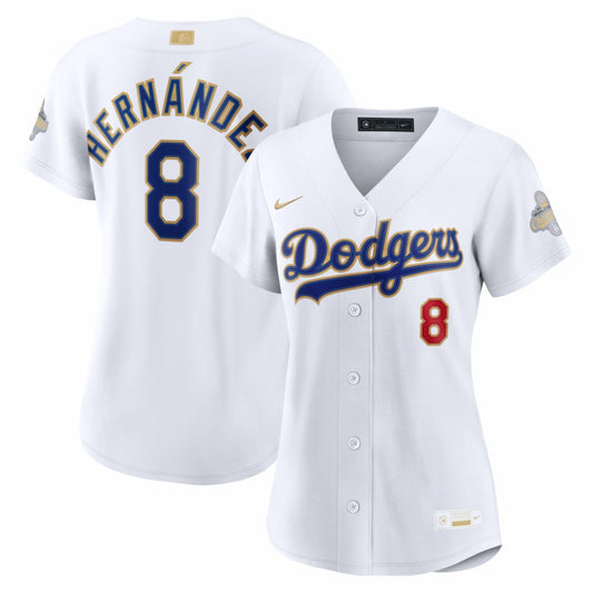 Enrique Hernández Los Angeles Dodgers Nike Women's 2026 Gold Collection Stadium Jersey - White | MLB Jerseys