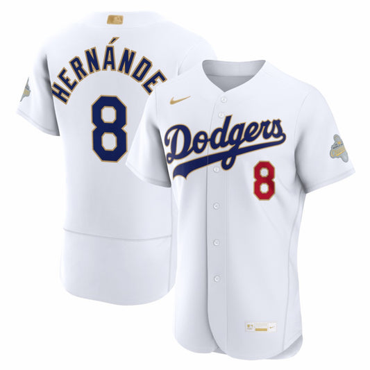 Enrique Hernández Los Angeles Dodgers Nike 2026 Gold Collection Authentic Jersey - White | MLB Jerseys