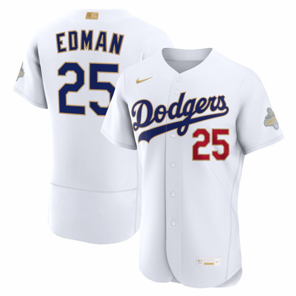 Tommy Edman Los Angeles Dodgers Nike 2026 Gold Collection Authentic Jersey - White | MLB Jerseys