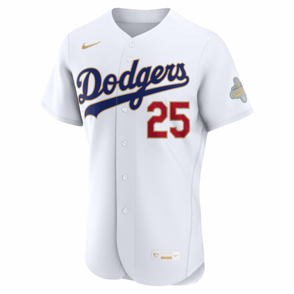 Tommy Edman Los Angeles Dodgers Nike 2026 Gold Collection Authentic Jersey - White | MLB Jerseys