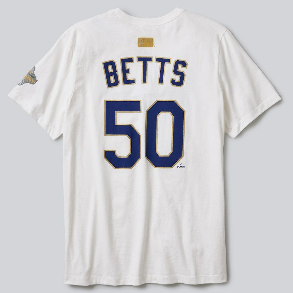 Mookie Betts Los Angeles Dodgers Nike 2026 Gold Collection Name & Number T-Shirt Online