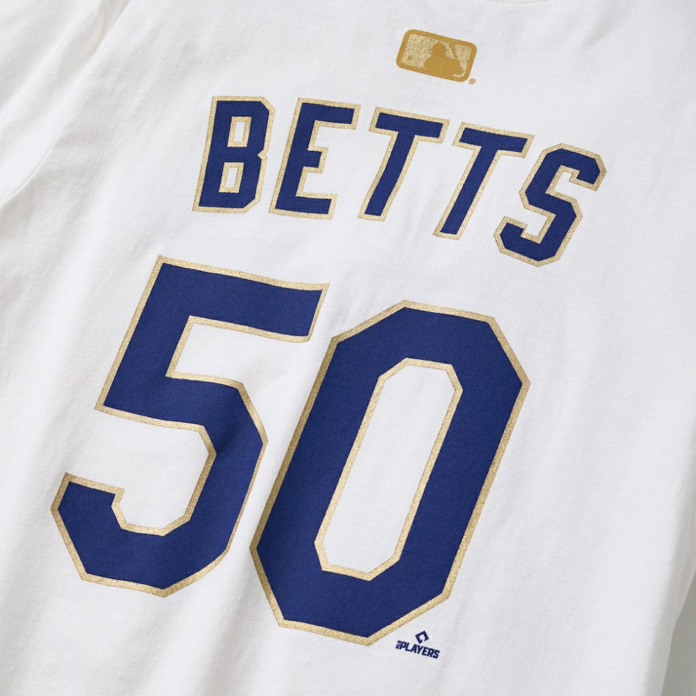 Mookie Betts Los Angeles Dodgers Nike 2026 Gold Collection Name & Number T-Shirt Online
