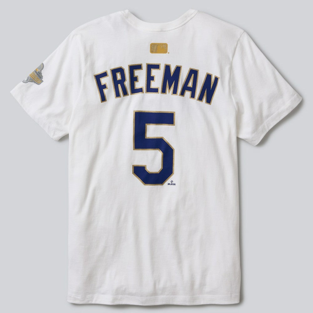 Freddie Freeman Los Angeles Dodgers Nike 2026 Gold Collection Name & Number T-Shirt Lifestyle