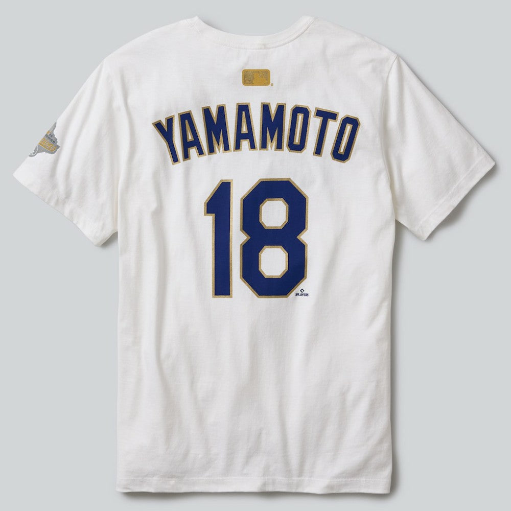 Yoshinobu Yamamoto Los Angeles Dodgers Nike 2026 Gold Collection Name & Number T-Shirt Clearance