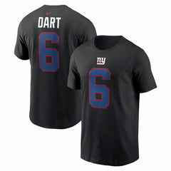 Jaxson Dart New York Giants Name & Number T-Shirt Black - Nike