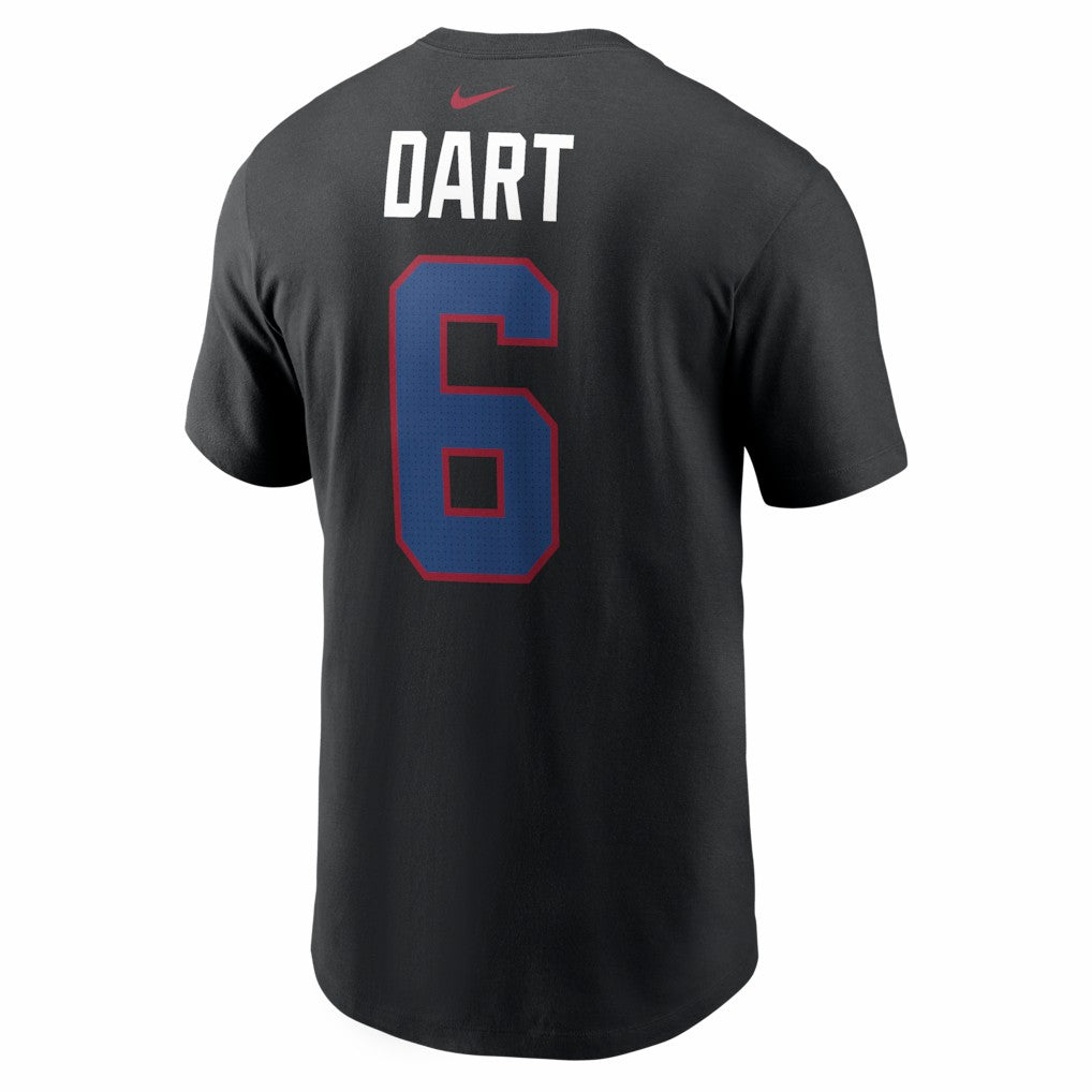 Jaxson Dart New York Giants Name & Number T-Shirt Black - Nike