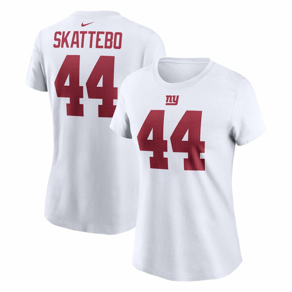 Cam Skattebo New York Giants Women's Name & Number T-Shirt White - Nike
