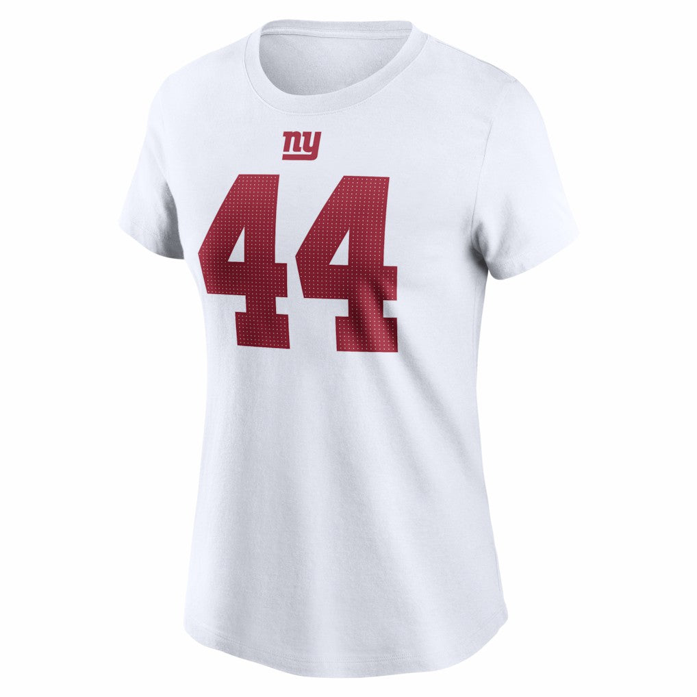 Cam Skattebo New York Giants Women's Name & Number T-Shirt White - Nike