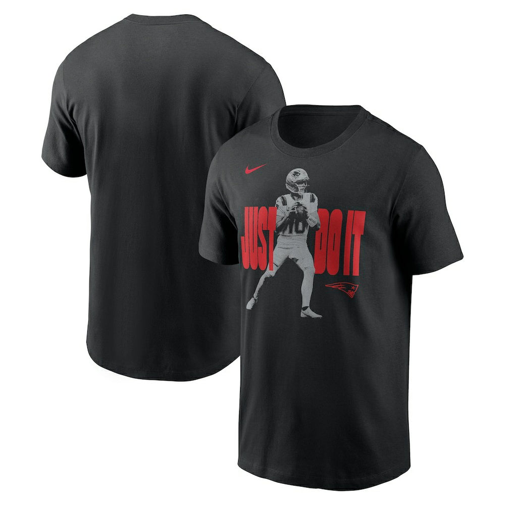 Drake Maye New England Patriots Just Do It T-Shirt Black - Nike