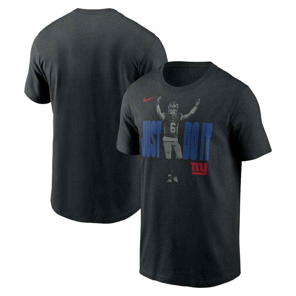 Jaxson Dart New York Giants Just Do It T-Shirt Black - Nike