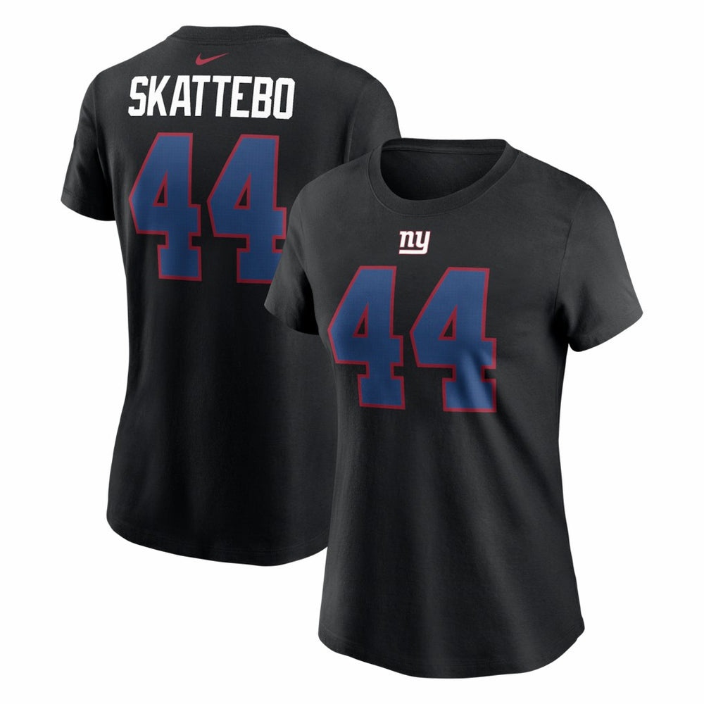 Cam Skattebo New York Giants Women's Name & Number T-Shirt Black - Nike