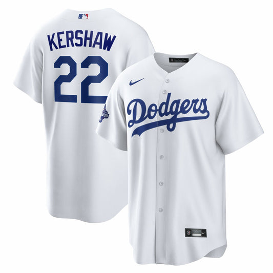 Clayton Kershaw Los Angeles Dodgers Nike Home 2025 World Series Champions Replica Jersey - White | MLB Jerseys