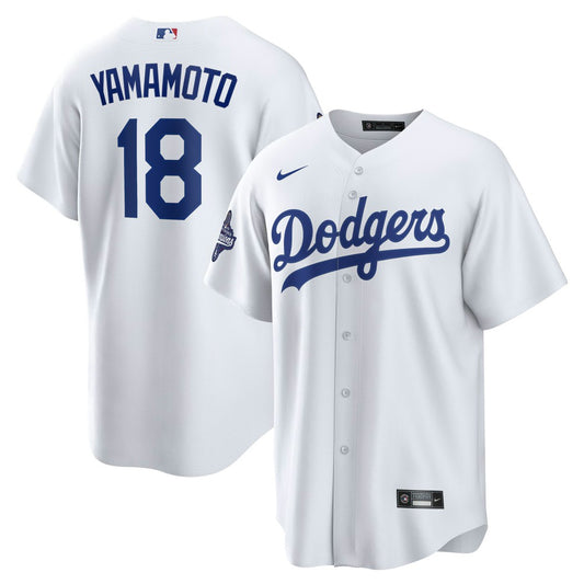 Yoshinobu Yamamoto Los Angeles Dodgers Nike 2025 World Series Champions Home Replica Jersey - White | MLB Jerseys