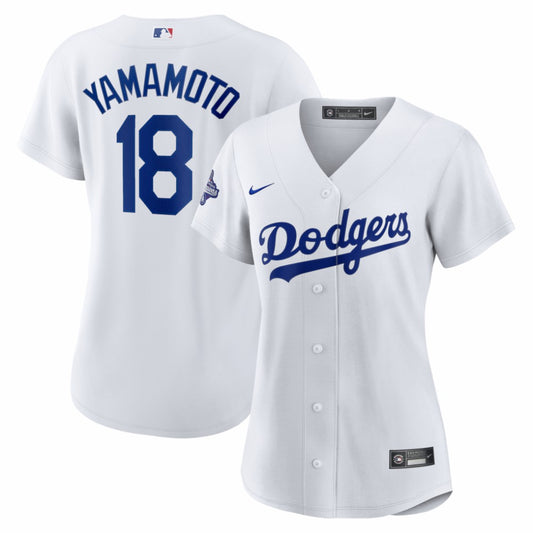 Yoshinobu Yamamoto Los Angeles Dodgers Nike Women's 2025 World Series Champions Home Replica Jersey - White | MLB Jerseys