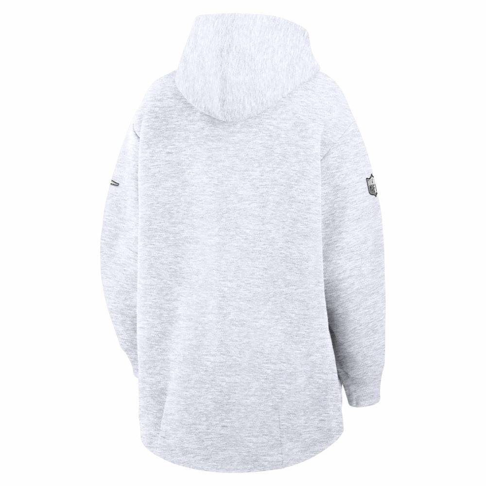 New England Patriots Women's Super Bowl LX Opening Night Tech Fleece Full-Zip Hoodie Heather Gray - Nike